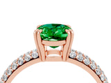 Rose gold Oval Cut Cut Diamond Milgrain Marquise Band with Prong Setting_4