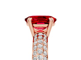 Rose gold Oval Cut Cut Diamond Milgrain Marquise Band with Prong Setting_5