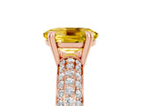 Rose gold Oval Cut Cut Diamond Milgrain Marquise Band with Prong Setting_5