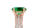 Rose gold Oval Cut Cut Diamond Milgrain Marquise Band with Prong Setting_5