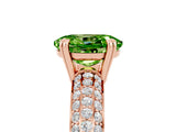 Rose gold Oval Cut Cut Diamond Milgrain Marquise Band with Prong Setting_5