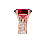 Rose gold Oval Cut Cut Diamond Milgrain Marquise Band with Prong Setting_5