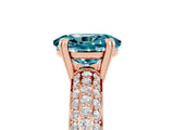Rose gold Oval Cut Cut Diamond Milgrain Marquise Band with Prong Setting_5