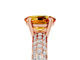 Rose gold Oval Cut Cut Diamond Milgrain Marquise Band with Prong Setting_5