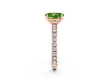 Rose gold Oval Cut Cut Diamond Pavé Band with Four-Prong Setting_2