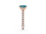 Rose gold Oval Cut Cut Diamond Pavé Band with Four-Prong Setting_2