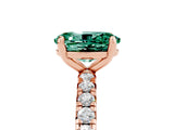 Rose gold Oval Cut Cut Diamond Pavé Band with Four-Prong Setting_5