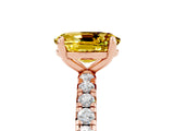 Rose gold Oval Cut Cut Diamond Pavé Band with Four-Prong Setting_5