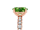 Rose gold Oval Cut Cut Diamond Pavé Band with Four-Prong Setting_5
