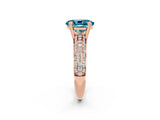 Rose gold Oval Cut Cut Pave Diamond Engagement Ring with Channel Set Band and Four-Prong Setting_2