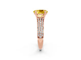Rose gold Oval Cut Cut Pave Diamond Engagement Ring with Channel Set Band and Four-Prong Setting_2