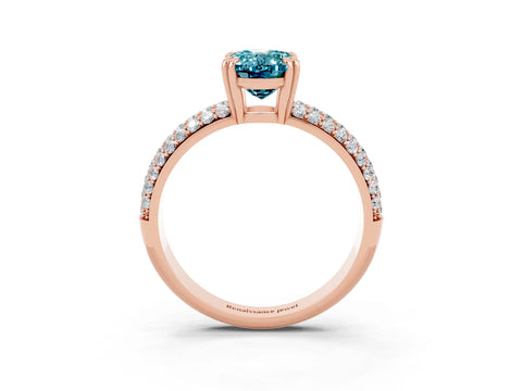 Rose gold Oval Cut Cut Pave Diamond Engagement Ring with Channel Set Band and Four-Prong Setting_3