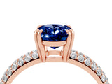 Rose gold Oval Cut Cut Pave Diamond Engagement Ring with Channel Set Band and Four-Prong Setting_4
