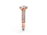 Rose gold Oval Cut Cut Pave Split Shank Engagement Ring with Four-Prong Setting_17