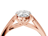 Rose gold Oval Cut Cut Pave Split Shank Engagement Ring with Four-Prong Setting_19