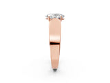 Rose gold Oval Cut Diamond Channel Set Solitaire Ring with Four-Prong Setting_14