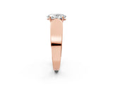 Rose gold Oval Cut Diamond Channel Set Solitaire Ring with Four-Prong Setting_38