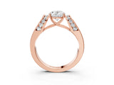 Rose gold Oval Cut Diamond Channel Set Solitaire Ring with Four-Prong Setting_39