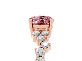 Rose gold Oval Cut Diamond Cluster Pavé Band with Four-Prong Setting_5