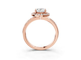 Rose gold Oval Cut Diamond Double Halo Ring with Split Shank and Four-Prong Setting_6