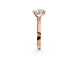 Rose gold Oval Cut Diamond Engagement Ring with Side Stone Accents and Four-Prong Setting_15