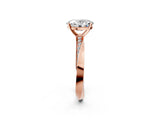 Rose gold Oval Cut Diamond Engagement Ring with Side Stone Accents and Four-Prong Setting_25