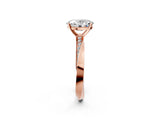 Rose gold Oval Cut Diamond Engagement Ring with Side Stone Accents and Four-Prong Setting_63