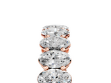 Rose gold Oval Cut Diamond Eternity Band with Shared Prong Setting_117