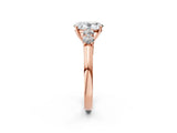 Rose gold Oval Cut Diamond Five-Stone Prong Set White Gold Ring_54