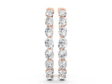 Rose gold Oval Cut Diamond Inside-Out Hoop Earrings_4