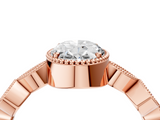 Rose gold Oval Cut Diamond Milgrain Marquise Band with Prong Setting_10