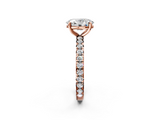 Rose gold Oval Cut Diamond Pavé Band with Four-Prong Setting_51