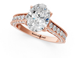 Rose gold Oval Cut Diamond Pave Band with Four-Prong Setting_37