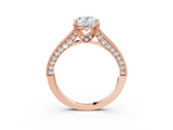 Rose gold Oval Cut Diamond Pave Band with Four-Prong Setting_39