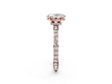 Rose gold Oval Cut Diamond Ring with Pavé Band and Four-Prong Setting_55