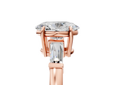 Rose gold Oval Cut Diamond Ring with Tapered Baguette Side Stones in Four-Prong Setting_21