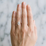 Rose gold Oval Cut Diamond Solitaire Engagement Ring with Classic Band and Four-Prong Setting_134