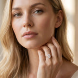 Rose gold Oval Cut Diamond Solitaire Engagement Ring with Classic Band and Four-Prong Setting_135