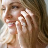 Rose gold Oval Cut Diamond Solitaire Engagement Ring with Classic Band and Four-Prong Setting_136
