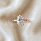 Rose gold Oval Cut Diamond Solitaire Engagement Ring with Classic Band and Four-Prong Setting_137