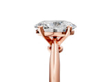 Rose gold Oval Cut Diamond Solitaire Engagement Ring with Classic Band and Four-Prong Setting_50