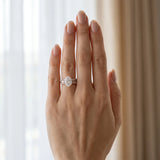 Rose gold Oval Cut Diamond Solitaire Ring with Pavé and Channel Set Band_13