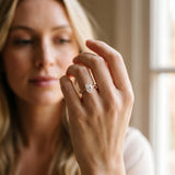 Rose gold Oval Cut Diamond Solitaire Ring with Twisted Band and Pavé Accents_45