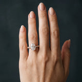 Rose gold Oval Cut Diamond Solitaire with Side Baguettes and Channel Set Band_13