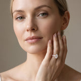 Rose gold Oval Cut Diamond Solitaire with Side Baguettes and Channel Set Band_14