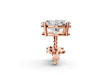 Rose gold Oval Cut Diamond Stud Earrings_401