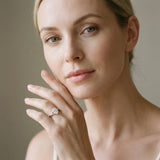 Rose gold Oval Cut Diamond Twisted Band with Pavé Setting and Four-Prong Setting_13