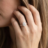 Rose gold Oval Cut Diamond Twisted Band with Pavé Setting and Four-Prong Setting_14