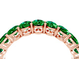 Rose gold Oval Cut Emerald Eternity Band with Shared Prong Setting_4