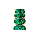 Rose gold Oval Cut Emerald Eternity Band with Shared Prong Setting_5